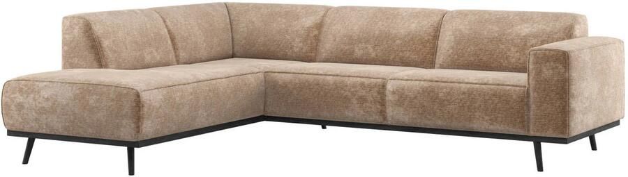 WOOOD Statement Hoekbank Links Chenille Velvet Taupe