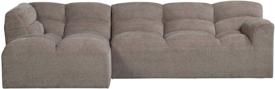 WOOOD Tibas Chaise Longue Bank Links Geweven Stof Zand