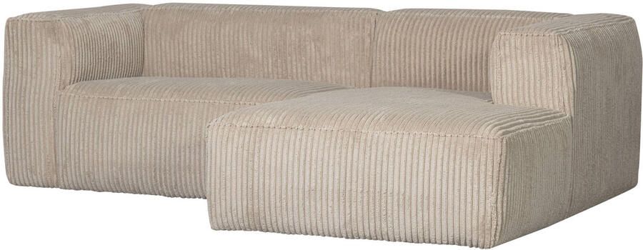 WOOOD Bean Chaise Longue Bank Rechts Ribstof Travertin -73x254x178 - Foto 6