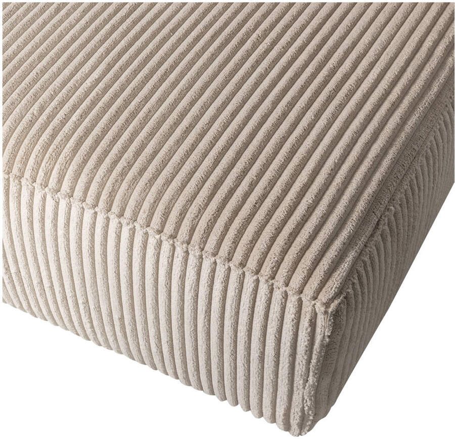 WOOOD Bean Chaise Longue Bank Rechts Ribstof Travertin -73x254x178 - Foto 2