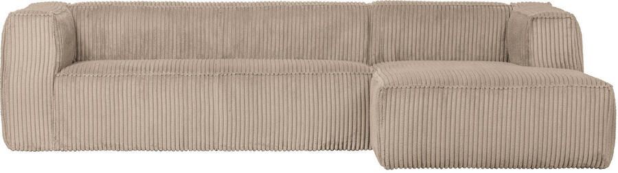 WOOOD Exclusive Bean Hoekbank Rechts Ribstof Travertin 73x305x96 - Foto 4