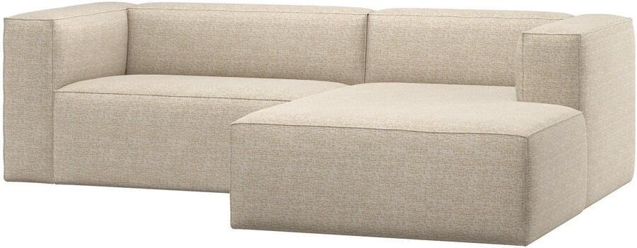 WOOOD Bean Chaise Longue Bank Rechts Melange Beige 73x254x178