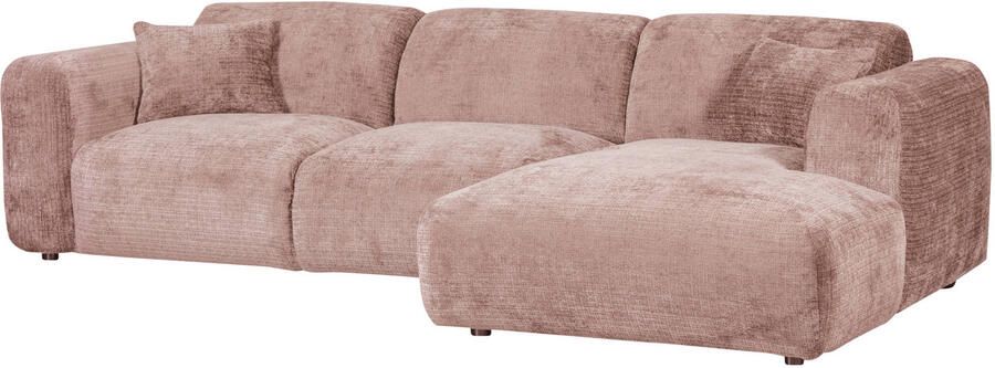WOOOD Cloud Chaise Longue Bank Rechts Chenille Taupe 80x280x165