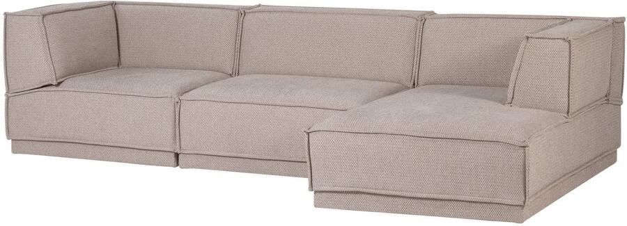 WOOOD Manu Chaise Longue Bank Grove Chenille Naturel 73x286x160