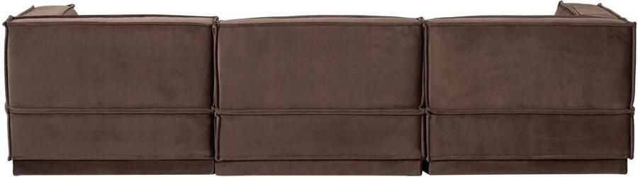 WOOOD Manu Chaise Longue Bank Rechts Velvet Bruin 73x286x160 - Foto 3