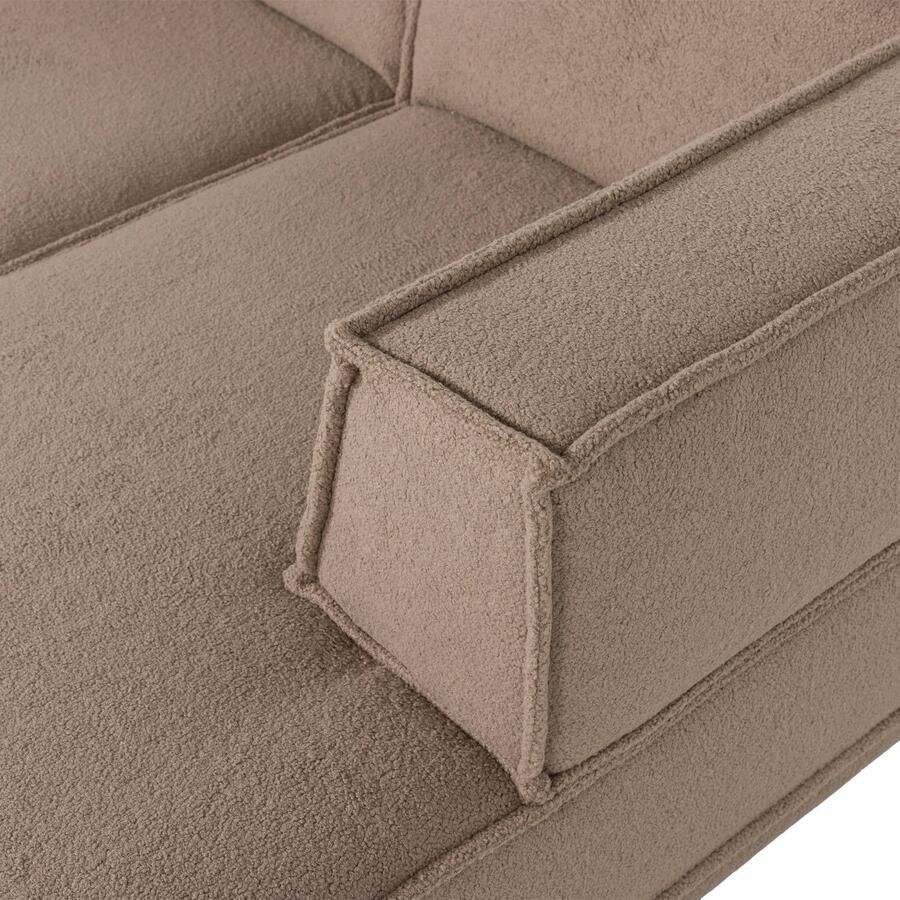 WOOOD Manu Chaise Longue Bank Rechts Teddy Taupe 73x286x160 - Foto 2