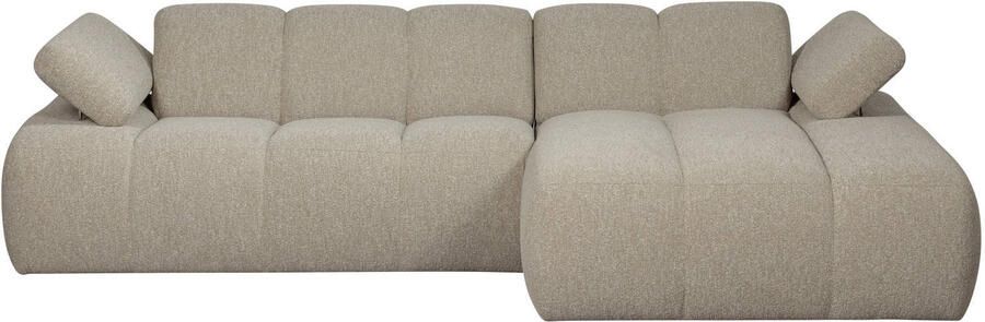 WOOOD Mojo chaise longue bank rechts Bouclé Beige Melange