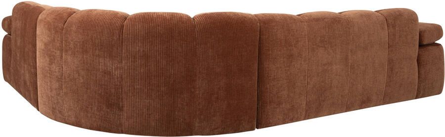 WOOOD Mojo Hoekbank Rechts Ribstof Roest Bruin 74x310x230 - Foto 2