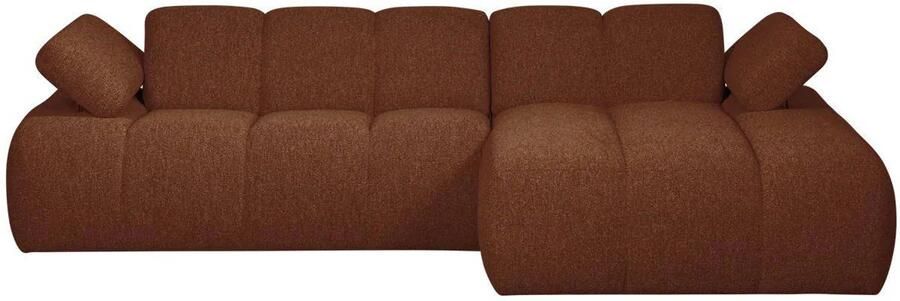 WOOOD Mojo Chaise Longue Bank Rechts Bouclé Roest Bruin Melange - Foto 2