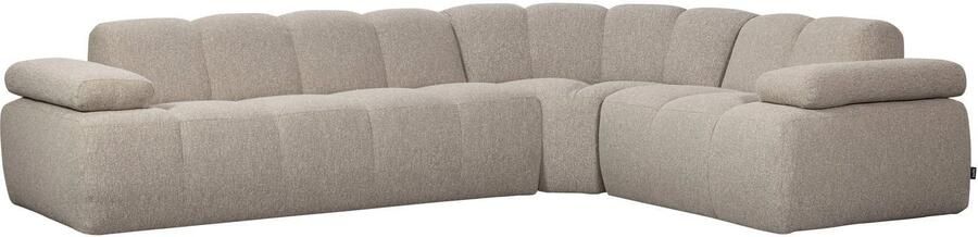 WOOOD Mojo Hoekbank Rechts Bouclé Beige Melange 74x310x230