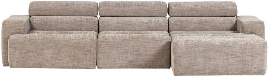 WOOOD Novi Chaise Longue Bank Rechts Polyester Naturel