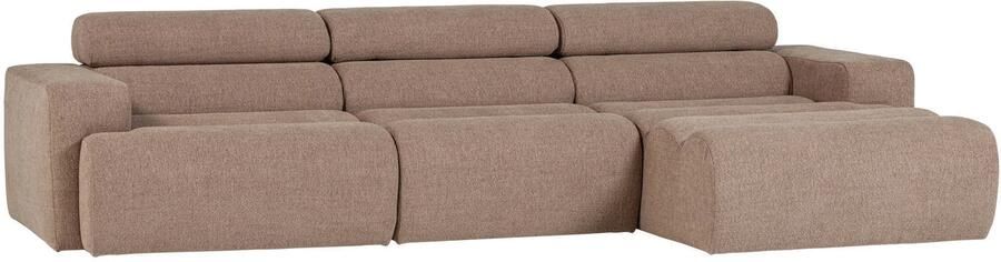 WOOOD Novi Chaise Longue Bank Rechts Polyester Taupe