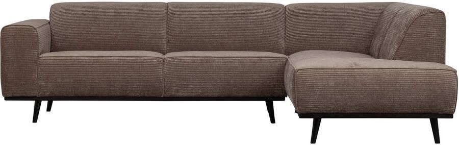 BePureHome Statement Hoekbank Rechts Rib Taupe 77x274x210 - Foto 4