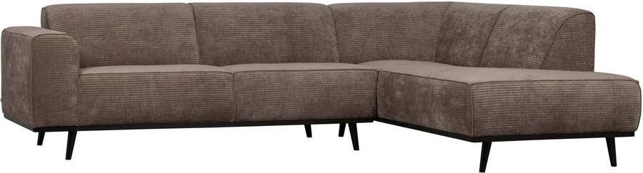 BePureHome Statement Hoekbank Rechts Rib Taupe 77x274x210 - Foto 5
