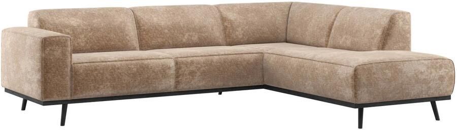 WOOOD Statement Hoekbank Rechts Chenille Velvet Taupe