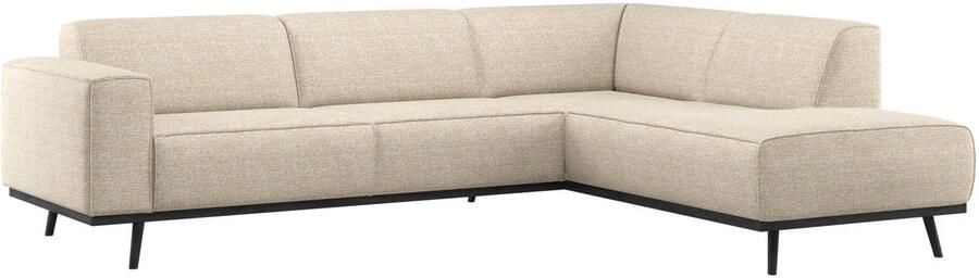 WOOOD Statement Hoekbank Rechts Polyester Beige Melange