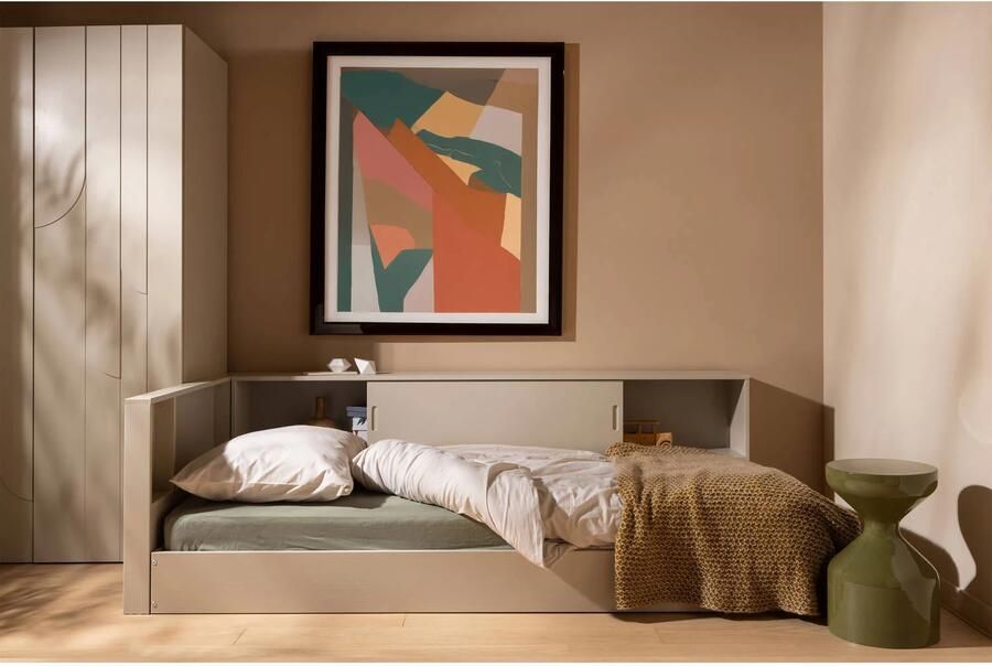 WOOOD Carter Hoekbed Links Rechts Grenenhout Dust Beige 90x200 - Foto 2