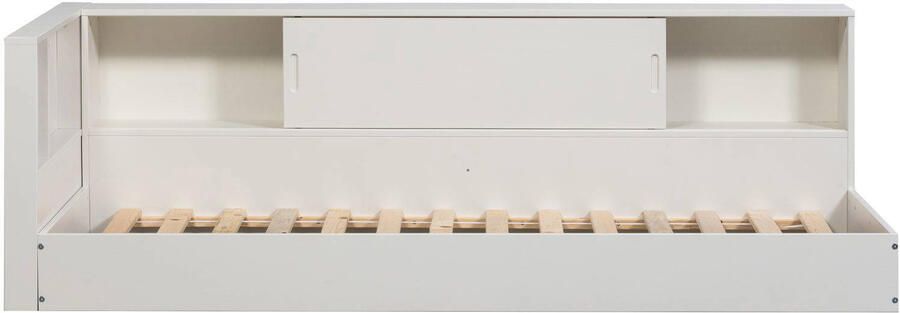 WOOOD Carter Hoekbed Links Rechts Grenenhout Wit 90x200