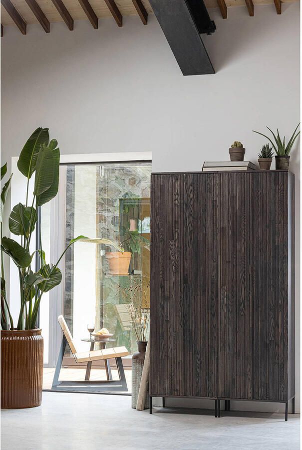 Woood " Exclusive New Gravure Hoge Opbergkast B 60 cm Essen Espresso " - Foto 7