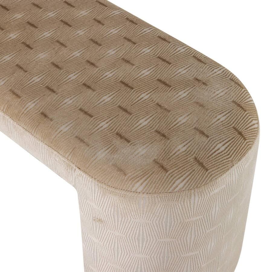WOOOD Jacob Bankje Dessin Geweven stof Naturel Beige 46x130x46 cm - Foto 3
