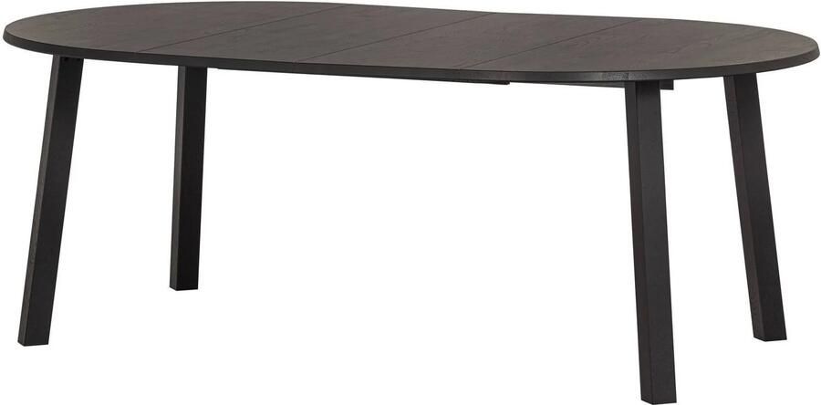 WOOOD Exclusive Uitschuifbare Ronde Eettafel Lange Jan Eiken 120-200 x 120cm blacknight - Foto 3