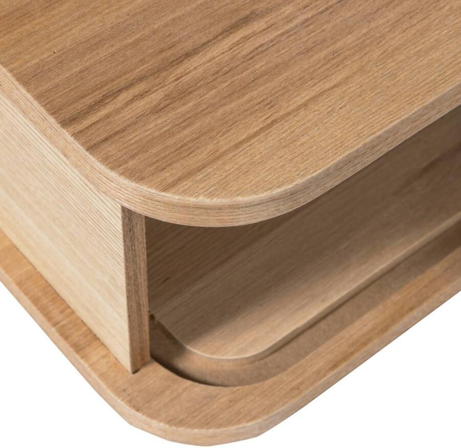 WOOOD Jena Nachtkastje Hangend Met Handige Opbergruimte Links Rechts Naturel Hout 15x40x30 cm - Foto 2