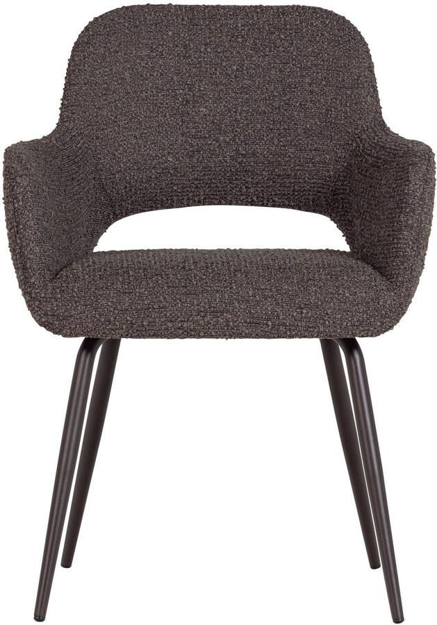 WOOOD Jenny eetkamerstoelen met armleuningen bruin (set van 2) - Foto 3