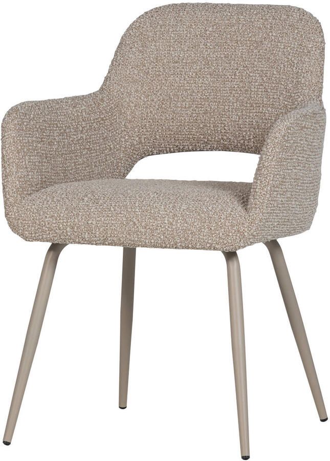 WOOOD Jenny eetkamerstoelen met armleuningen zand (set van 2) - Foto 2