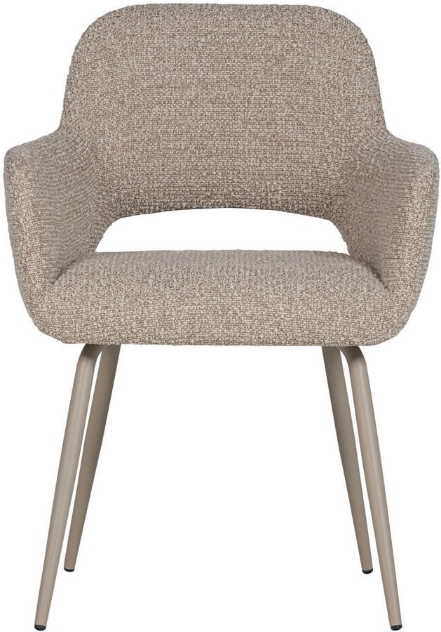 WOOOD Jenny eetkamerstoelen met armleuningen zand (set van 2) - Foto 3