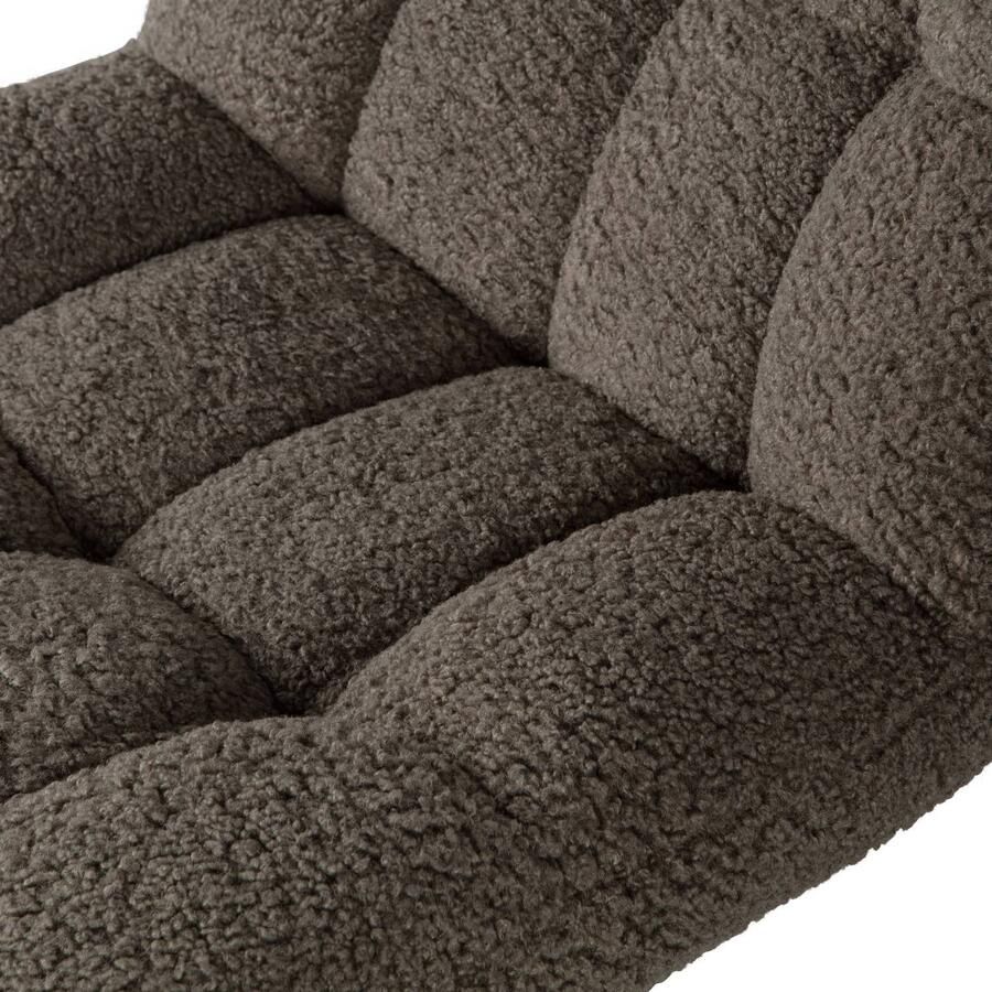 WOOOD Job Draaifauteuil Teddy Stof Groen 101x70x85 cm