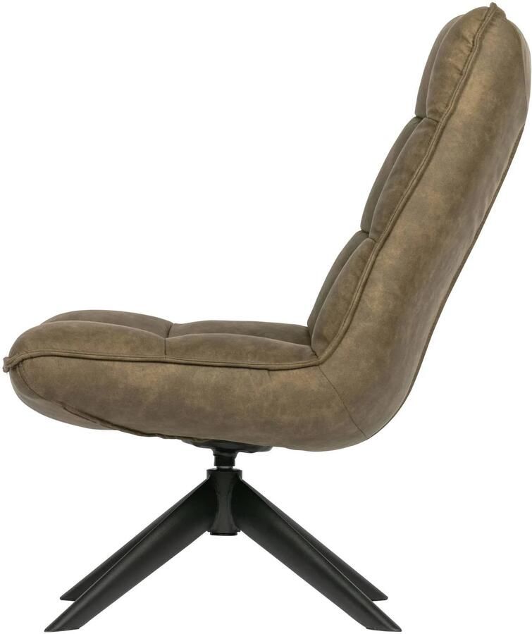 WOOOD Jouke Draaifauteuil Chenille Structuur Roestbruin 97x70x85 - Foto 3