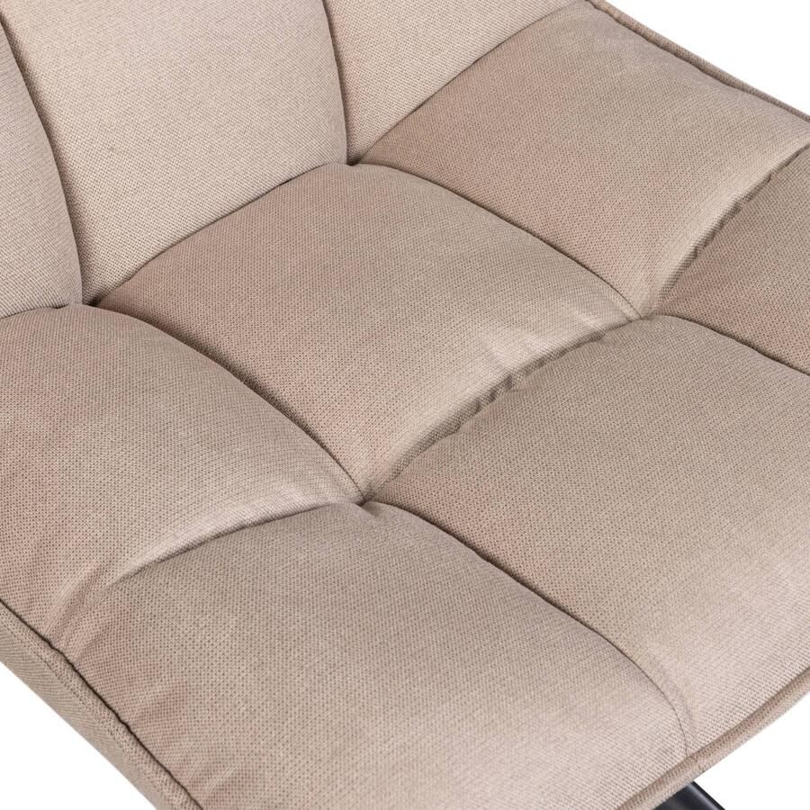 WOOOD Jouke Draaifauteuil Polyester Zand 97x70x85 - Foto 3