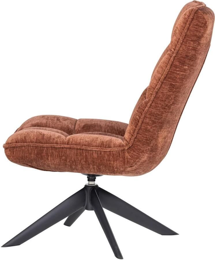 WOOOD Jouke Draaifauteuil Chenille Structuur Roestbruin 97x70x85 cm - Foto 3