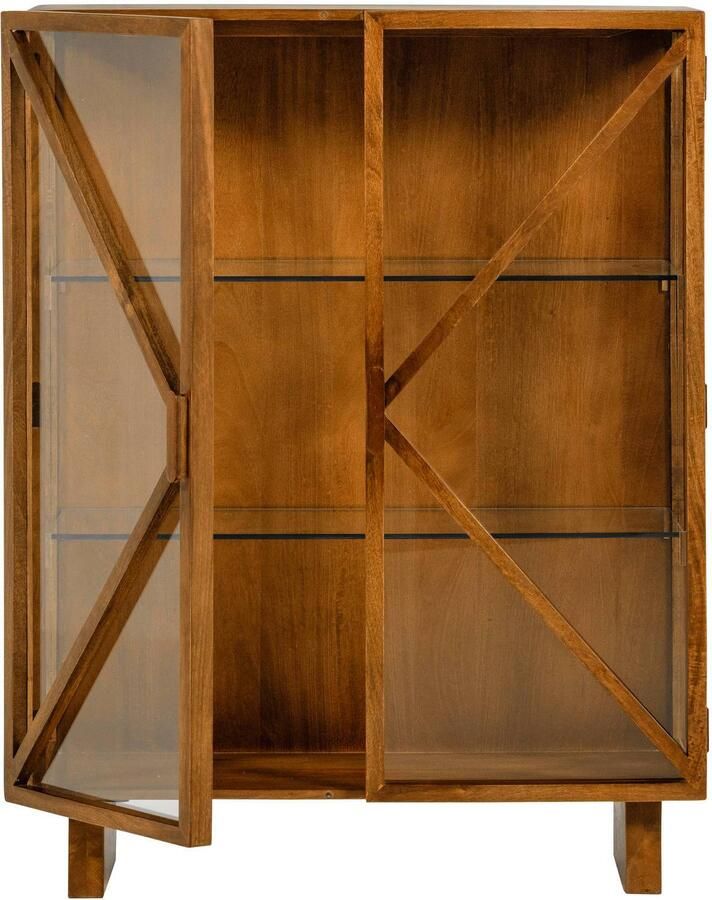 WOOOD Kella Kast 2-Deurs Mango Hout Naturel 132x100x44 - Foto 3