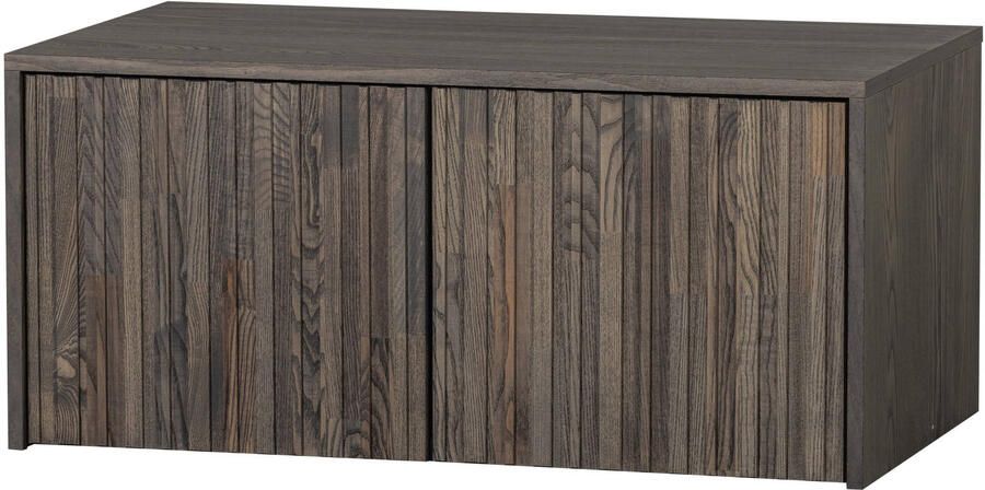 WOOOD Kistbank New Gravure bunkbank met grafische reliëfdeuren op wielen breedte 88 cm - Foto 5