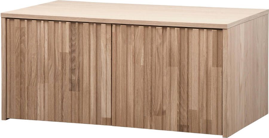 WOOOD Kistbank New Gravure bunkbank met grafische reliëfdeuren op wielen breedte 88 cm - Foto 5