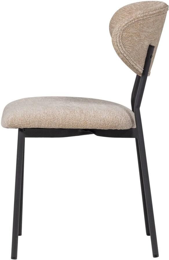 WOOOD Kjeld Eetkamerstoelen Polyester Naturel Set van 2 - Foto 3