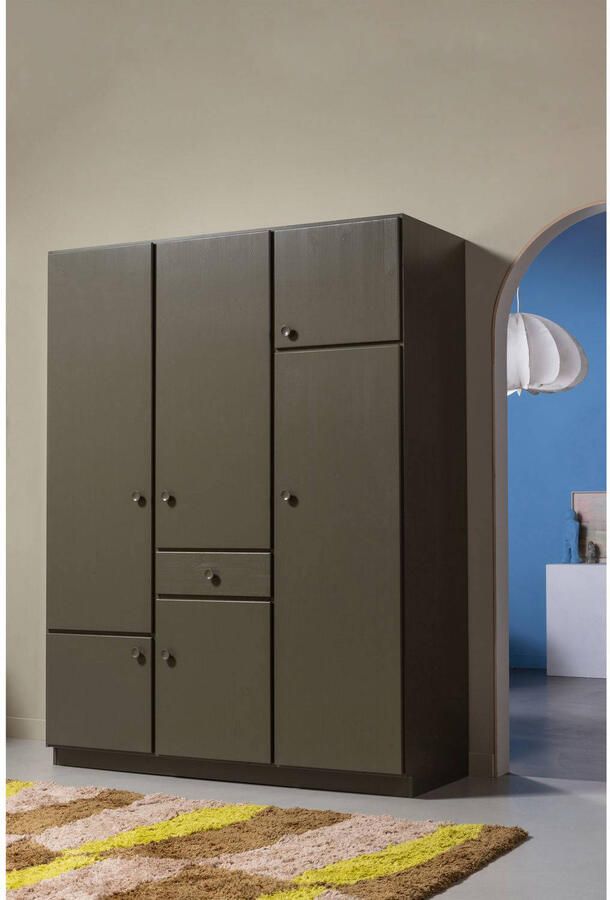 WOOOD kledingkast breed 160 cm Alfie Grenen (fsc) Forest - Foto 2