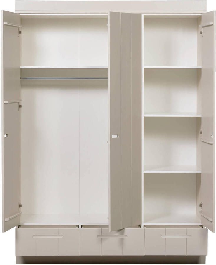 Woood Connect Kledingkast H 195 x B 140 x D 53 cm Lades Planken en Roede Dust - Foto 2