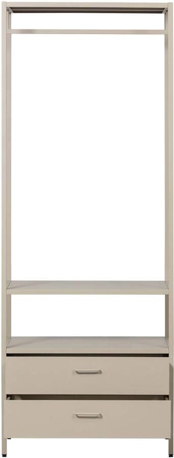 WOOOD Ferris Open Kledingkast 100 cm Metaal Zand 185x70x54 - Foto 2