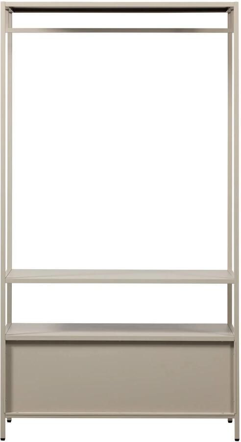 WOOOD Ferris Open Kledingkast 100 cm Metaal Zand 185x100x54 - Foto 2