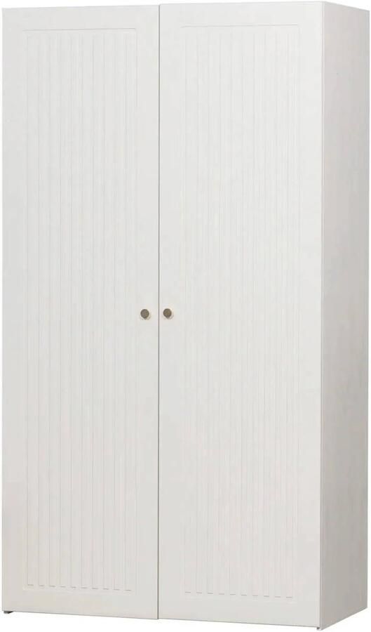 WOOOD Garderobekast Sipke – Grenen – Wit – 210x110x55