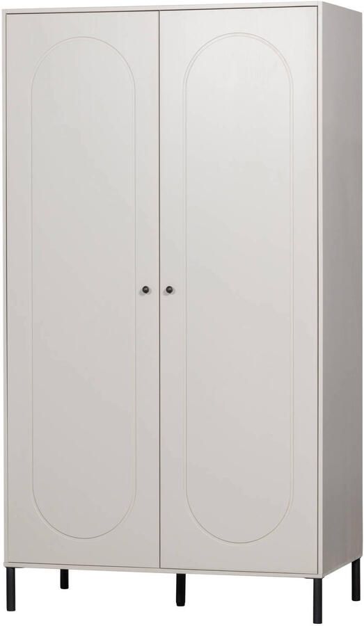 WOOOD Xina Garderobekast Grenen Wolkengrijs 202x110x58 - Foto 3