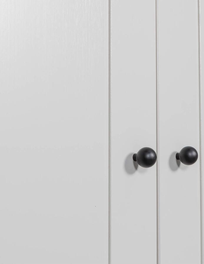 WOOOD Xina Garderobekast Grenen Wolkengrijs 202x110x58