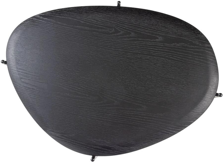 WOOOD Kota Salontafel MDF Fineer Zwart 26x121x97 cm - Foto 3