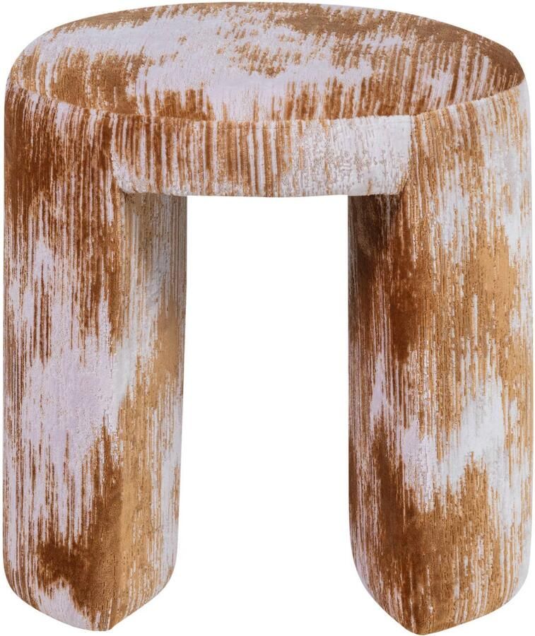 WOOOD Charlie Kruk Geweven Stof Karamelbruin 47x45x45 cm - Foto 2