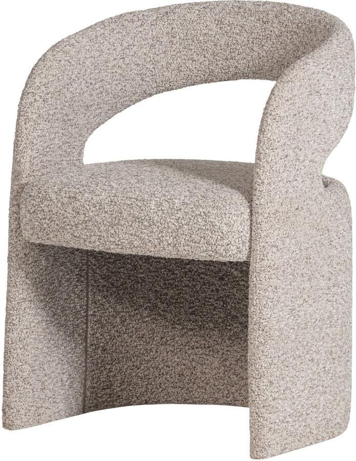 WOOOD Lanor Eetkamerstoel Grove Bouclé Naturel 76x58x57