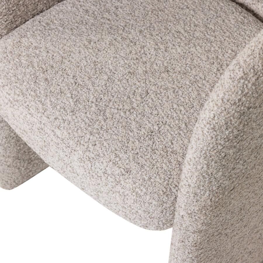 WOOOD Lanor Eetkamerstoel Grove Bouclé Naturel 76x58x57 - Foto 2