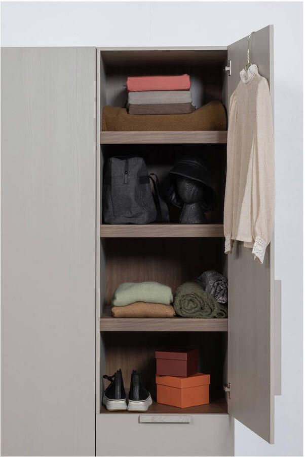 WOOOD Kledingkast Rens van notenhoutdecor veel opbergruimte hoogte 210 cm - Foto 3