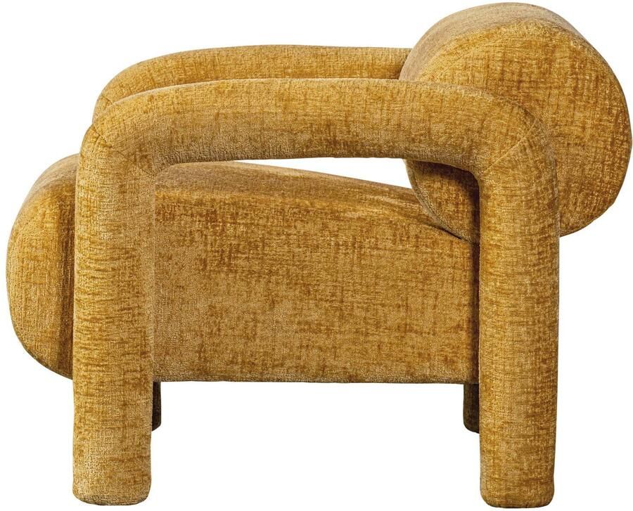 WOOOD Lenny Fauteuil Velvet Stof Goud Geel 65x76x82 cm - Foto 3